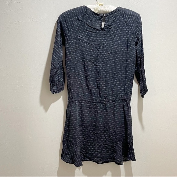 JOIE SOFT Women’s Charcoal Gray FINA FLOUNCE Dress 3/4 Sleeve Elastic Waist XS - Picture 2 of 7